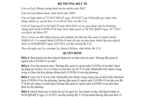 Quyết định 261/QĐ-BYT 2022 Hướng dẫn quản lý người mắc COVID19 tại nhà