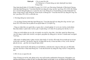 Công văn 278/BTTTT-TTCS 2022 tuyên truyền phong trào xây dựng đời sống văn hóa