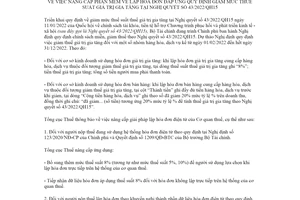 Thông báo 27/TB-TCT 2022 nâng cấp phần mềm về lập hóa đơn giảm mức thuế suất