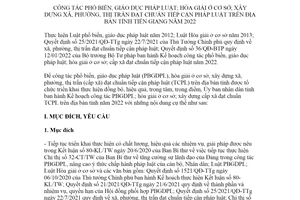 Kế hoạch 28/KH-UBND 2022 công tác phổ biến giáo dục pháp luật hòa giải ở cơ sở Tiền Giang