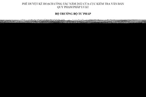 Quyết định 152/QĐ-BTP 2022 Kế hoạch công tác của Cục Kiểm tra văn bản quy phạm pháp luật