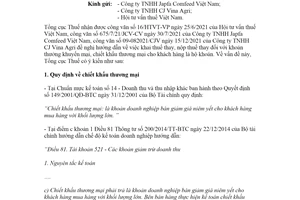 Công văn 346/TCT-DNNCN 2022 khai thuế thay khoản thưởng khuyến mại cho hộ khoán