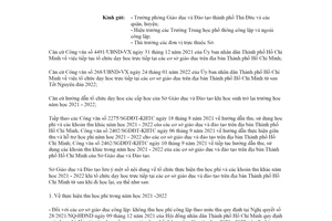 Công văn 344/SGDĐT-KHTC 2022 thực hiện thu học phí khi dạy trực tiếp Hồ Chí Minh