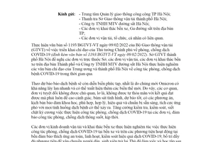 Công văn 656/SGTVT-QLVT 2022 thực hiện phòng chống dịch COVID19 Sở Giao thông Hà Nội