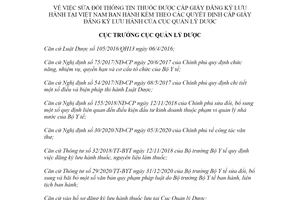 Quyết định 64/QĐ-QLD 2022 sửa đổi thông tin thuốc được cấp giấy đăng ký lưu hành tại Việt Nam