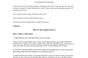 Nghị định 18/2022/NĐ-CP nghi lễ đối ngoại