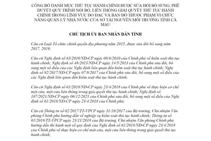 Quyết định 467/QĐ-UBND 2022 công bố thủ tục hành chính đo đạc Sở Tài nguyên Cà Mau