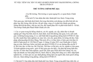 Công điện 170/CĐ-TTg 2022 biện pháp đẩy mạnh phòng chống dịch COVID19