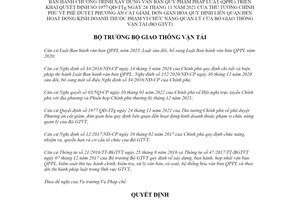 Quyết định 236/QĐ-BGTVT 2022 xây dựng văn bản triển khai Quyết định 1977/QĐ-TTg