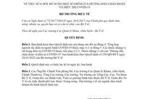 Quyết định 437/QĐ-BYT 2022 sửa đổi Hướng dẫn chẩn đoán COVID19