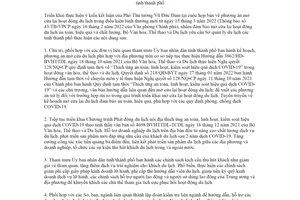 Công văn 597/BVHTTDL-TCDL chuẩn bị phục vụ mở cửa lại hoạt động du lịch