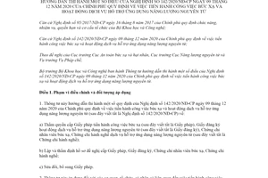 Thông tư 02/2022/TT-BKHCN hướng dẫn Nghị định 142/2020/NĐ-CP