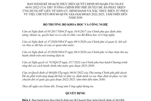 Quyết định 238/QĐ-BKHCN 2022 Kế hoạch thực hiện Quyết định 06/QĐ-TTg