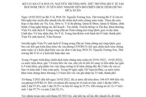 Thông báo 264/TB-BYT 2022 kết luận đẩy nhanh tiến độ chiến dịch tiêm chủng mùa xuân