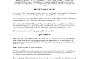 Quyết định 320/QĐ-TTg 2022 Bộ tiêu chí quốc gia về huyện nông thôn mới 2021 2025