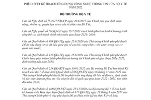 Quyết định 579/QĐ-BYT 2022 Kế hoạch ứng dụng công nghệ thông tin của Bộ Y tế