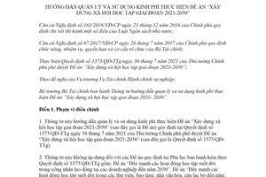 Thông tư 17/2022/TT-BTC quản lý kinh phí thực hiện Đề án Xây dựng xã hội học tập