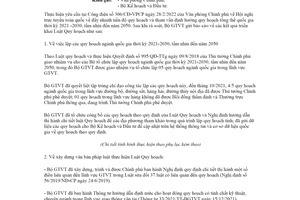 Công văn 2001/BGTVT-KHĐT 2022 báo cáo tình hình triển khai công tác lập quy hoạch