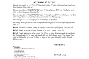 Thông tư 08/2022/TT-BTP Quy tắc đạo đức nghề nghiệp Thừa phát lại