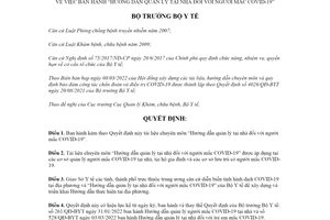 Quyết định 604/QĐ-BYT 2022 quản lý tại nhà đối với người mắc COVID19