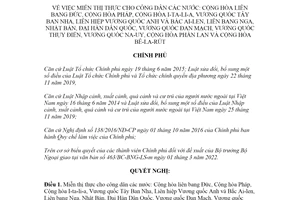 Nghị quyết 32/NQ-CP 2022 miễn thị thực cho công dân các nước Đức Pháp I ta li a Tây Ban Nha