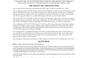 Quyết định 723/QĐ-UBND 2022 công bố thủ tục hành chính môi trường Sở Tài nguyên Cà Mau