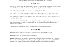 Nghị quyết 38/NQ-CP 2022 Chương trình phòng chống dịch COVID19