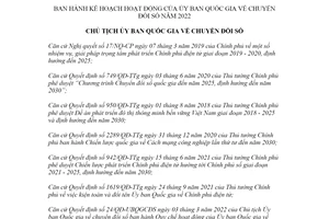 Quyết định 27/QĐ-UBQGCĐS 2022 Kế hoạch hoạt động Ủy ban Quốc gia về chuyển đổi số