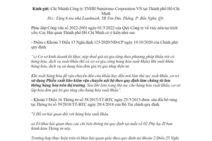 Công văn 465/HQTPHCM-GSQL 2022 hướng dẫn thủ tục hải quan Cục Hải quan Hồ Chí Minh