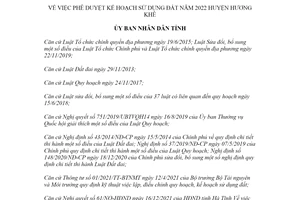 Quyết định 578/QĐ-UBND 2022 phê duyệt kế hoạch sử dụng đất Hương Khê Hà Tĩnh