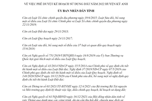 Quyết định 579/QĐ-UBND 2022 phê duyệt kế hoạch sử dụng đất Kỳ Anh Hà Tĩnh