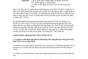 Công văn 9188/CTHN-HKDCN 2022 quyết toán thuế thu nhập cá nhân Cục thuế Hà Nội 2021