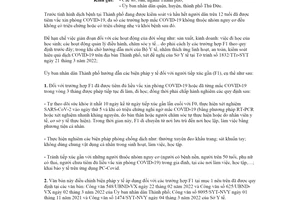 Công văn 882/UBND-VX 2022 biện pháp y tế đối với người tiếp xúc gần đi làm Hồ Chí Minh