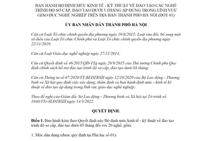 Quyết định 14/2022/QĐ-UBND Bộ định mức kinh tế kỹ thuật đào tạo giáo dục nghề nghiệp Hà Nội