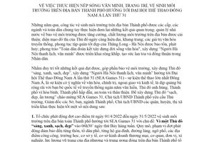 Chỉ thị 06/CT-UBND 2022 thực hiện nếp sống văn minh vệ sinh môi trường Hà Nội