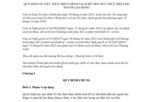 Quyết định 08/2022/QĐ-TTg chính sách hỗ trợ tiền thuê nhà cho người lao động ở trọ