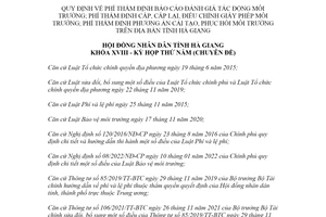 Nghị quyết 01/2022/NQ-HĐND phí thẩm định báo cáo tác động môi trường Hà Giang