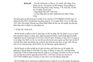 Công văn 1721/VPCP-QHQT 2022 tình hình vận động quản lý vốn ODA vốn vay ưu đãi 2021
