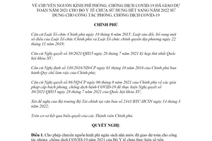 Nghị quyết 46/NQ-CP 2022 chuyển nguồn kinh phí chống dịch COVID19 2021 sang năm sau