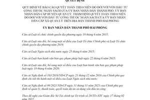 Quyết định 17/2022/QĐ-UBND báo cáo quyết toán theo niên độ vốn đầu tư công Hải Phòng