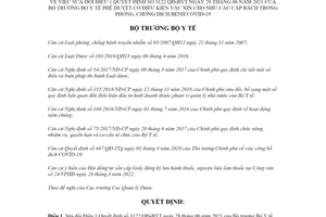 Quyết định 796/QĐ-BYT 2022 sửa đổi Quyết định 3122/QĐ-BYT phê duyệt vắc xin COVID19