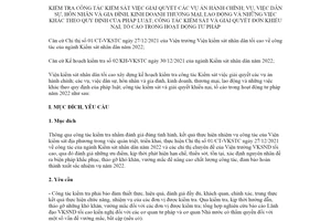 Kế hoạch 42/KH-VKSTC 2022 kiểm tra kiểm sát giải quyết vụ án hành chính vụ việc dân sự