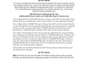 Quyết định 34/QĐ-BCĐ389 2022 sửa đổi thành viên Quyết định 08/QĐ-BCĐ389