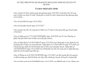 Quyết định 662/QĐ-UBND 2022 phê duyệt kế hoạch sử dụng đất Vũ Quang Hà Tĩnh