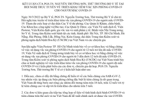 Thông báo 456/TB-BYT 2022 kết luận tiêm vắc xin phòng COVID19 cho người mắc COVID19