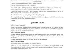 Thông tư 05/2022/TT-BLĐTBXH liên kết tổ chức chương trình đào tạo giáo dục nghề nghiệp