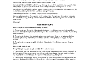 Thông tư 04/2022/TT-BLĐTBXH tổ chức đào tạo trình độ trung cấp cao đẳng theo niên chế