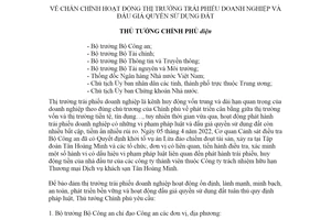 Công điện 304/CĐ-TTg 2022 chấn chỉnh hoạt động thị trường trái phiếu doanh nghiệp