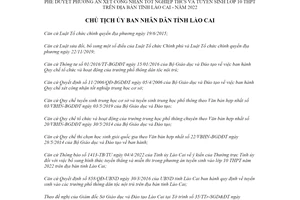 Quyết định 737/QĐ-UBND 2022 phương án xét công nhận tốt nghiệp Trung học cơ sở Lào Cai