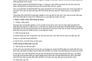 Công văn 2466/NHCS-TDSV 2022 nghiệp vụ cho vay học sinh để mua thiết bị phục vụ học tập